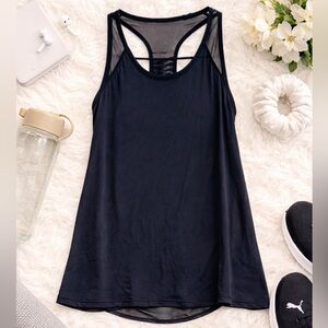 Lululemon Black Mesh Racerback Athletic Tank Top Size 4